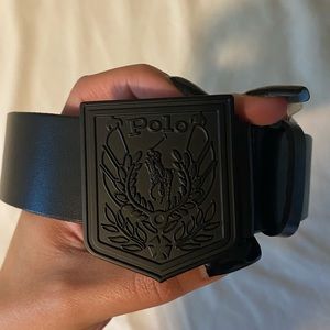 polo mens black belt